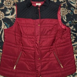 plus size crown & ivy quilted vest